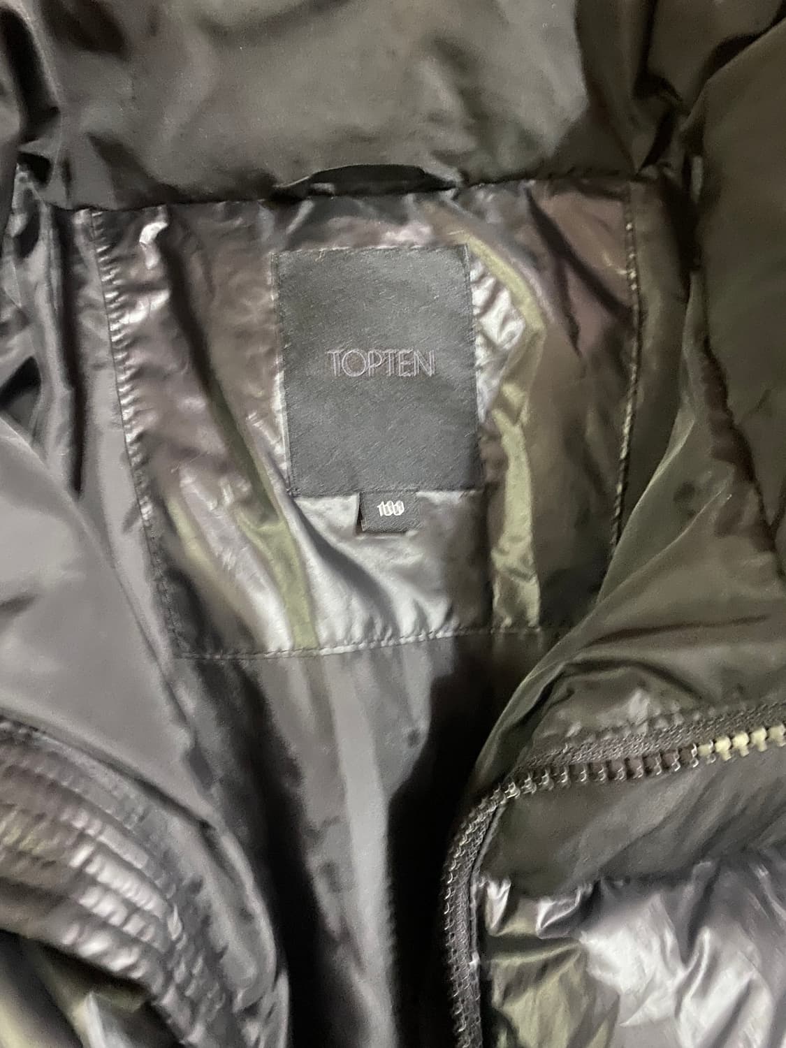 유광 탑텐  블랙 다운패딩  100사이즈 상품이미지3