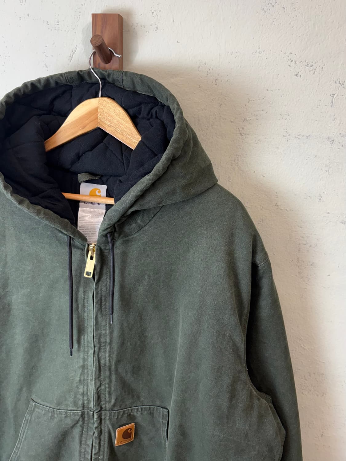 칼하트 모스 그린 액티브 후드 자켓 상품이미지5