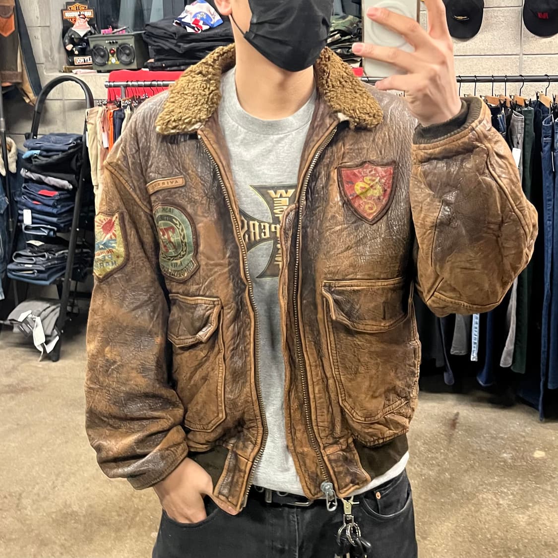 80s 아비렉스 G-1 플라이트 자켓 (105-110) 상품이미지9