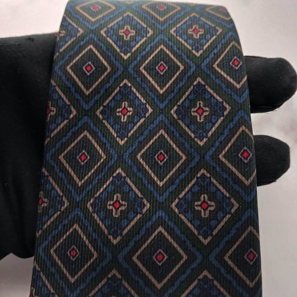 니나리치 실크 기하 패턴 넥타이 8.2cm A+등급 A18040
 상품이미지5