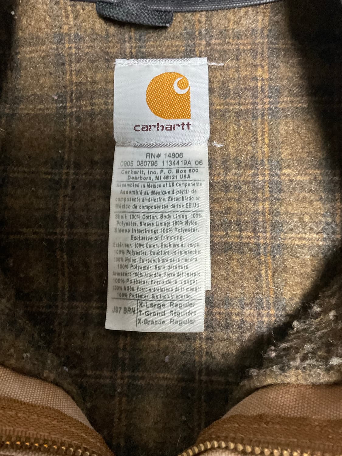 칼하트 디트로이트 j97 brn xl 상품이미지2