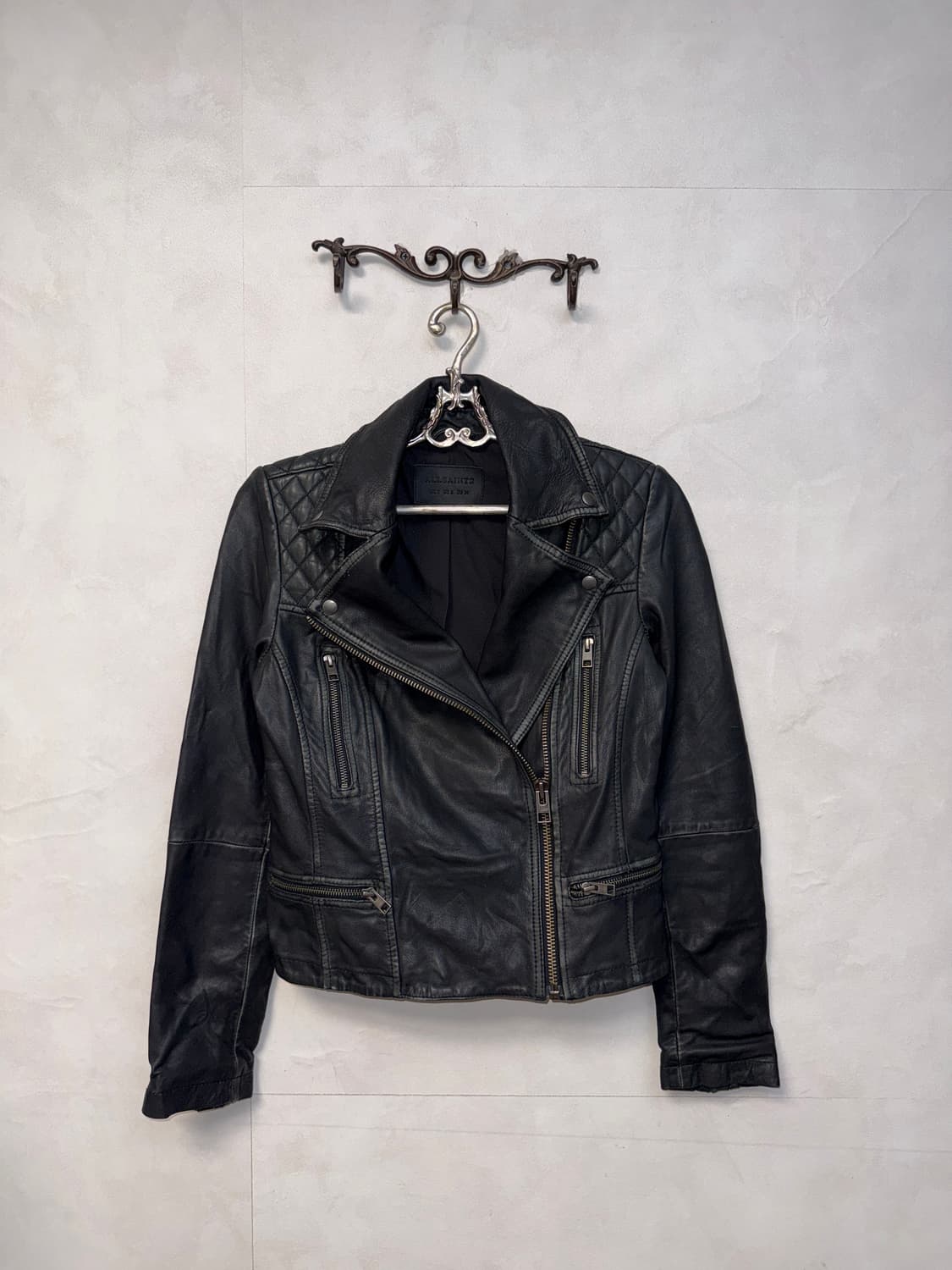 All Saints black lamb skin rider jacket  상품이미지1