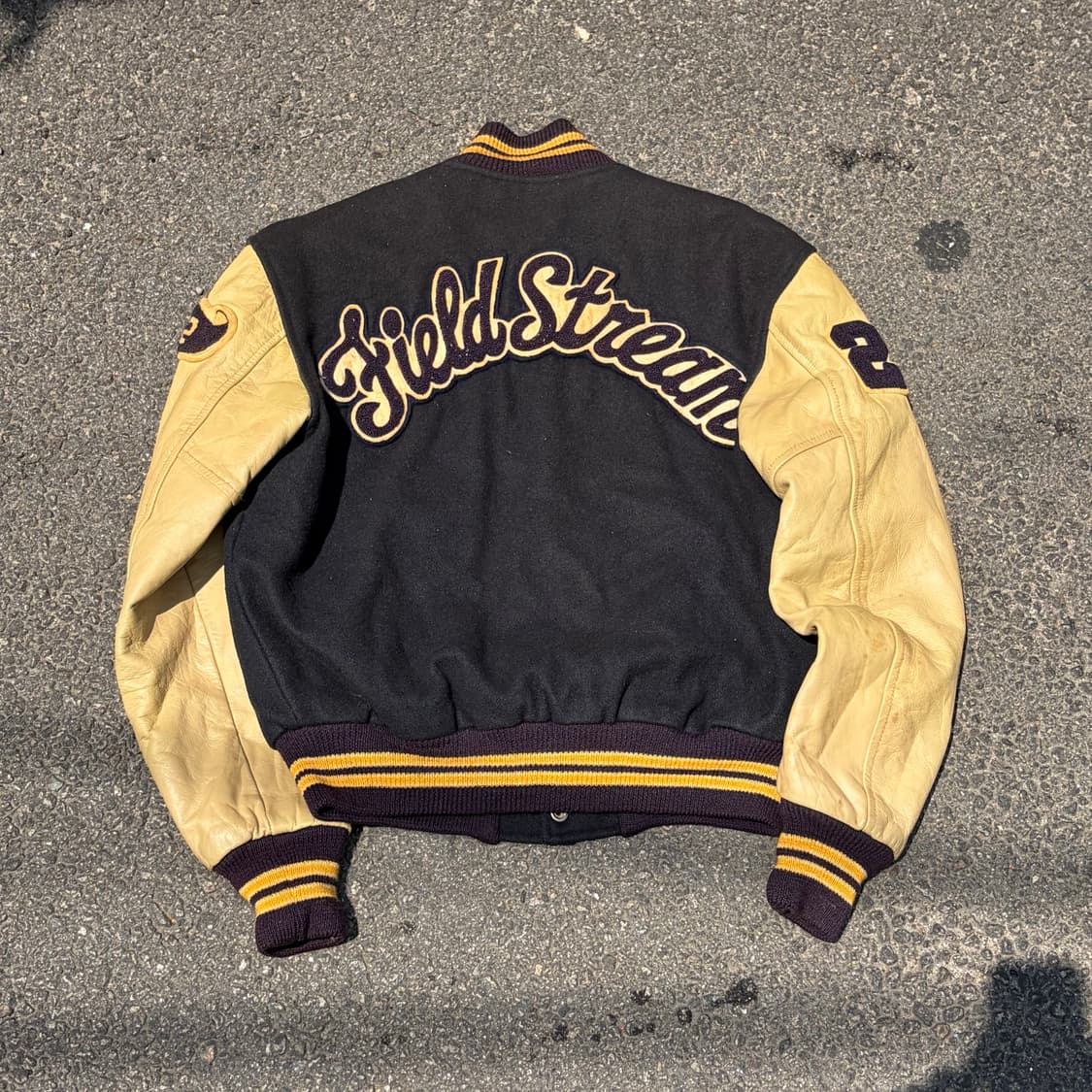 70s USA Catchball 오리지날 가죽 바시티 자켓 상품이미지5