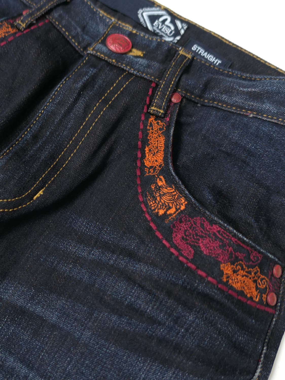 Evisu embroidered straight jeans 상품이미지3
