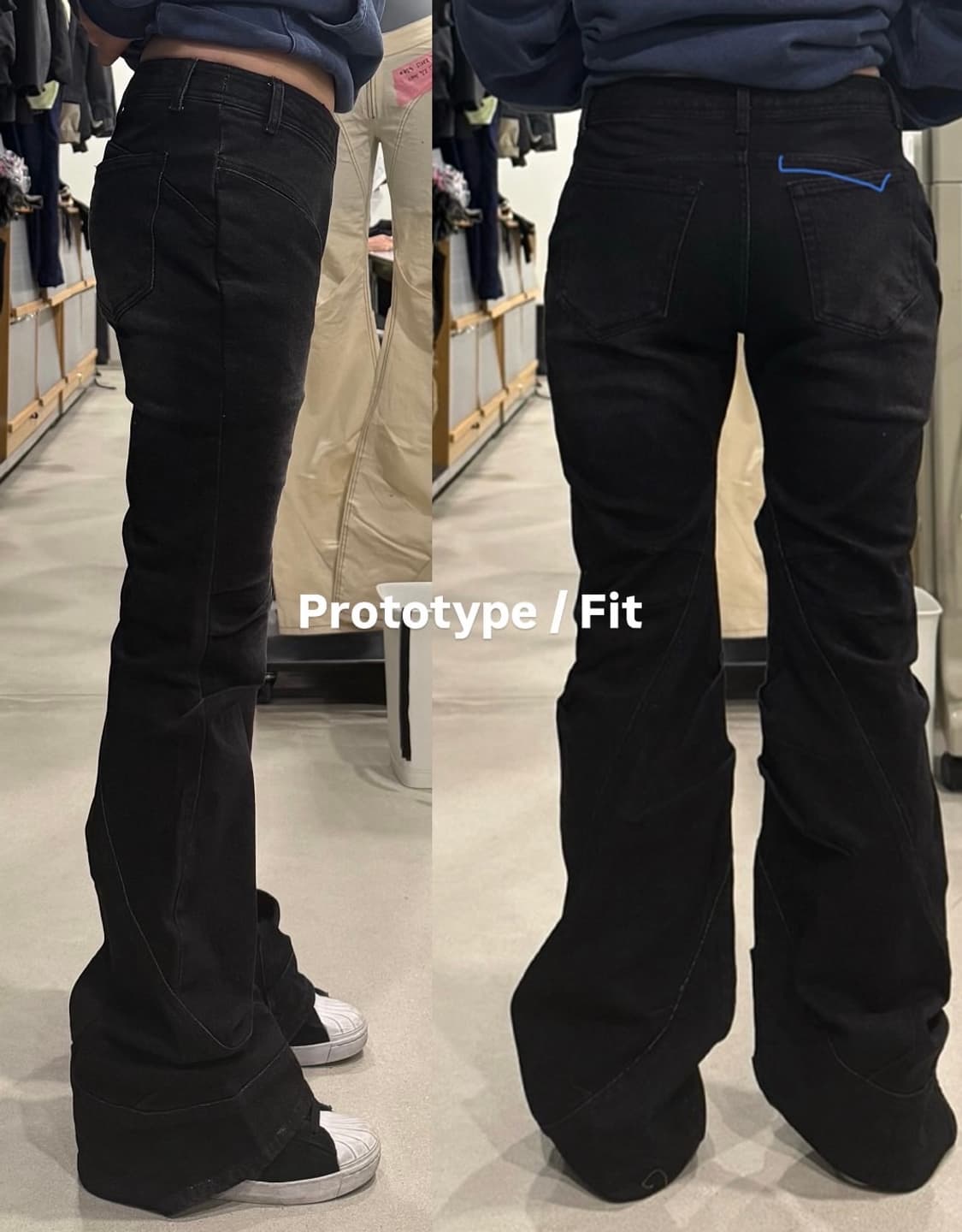 로딩룸 DRAPED FLARE JEANS 팬츠 상품이미지4