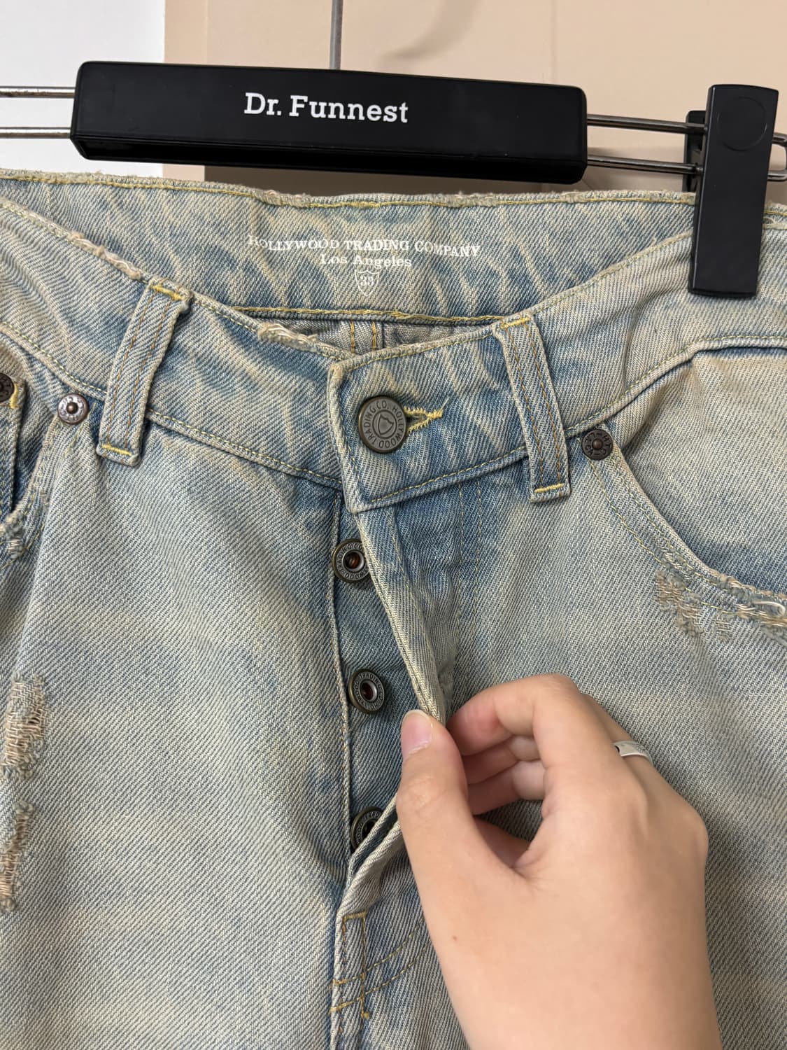 HOLLYWOOD TRADING COMPANY 빈티지 워싱 청바지 33 상품이미지5