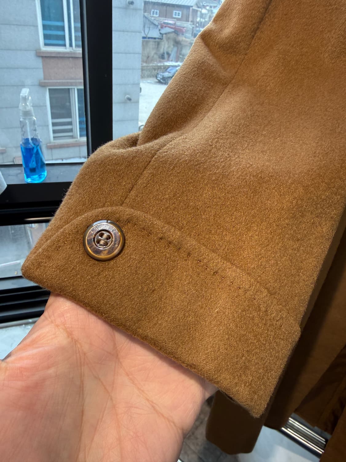 Crombie 카멜 싱글 3 버튼 롱코트 상품이미지5