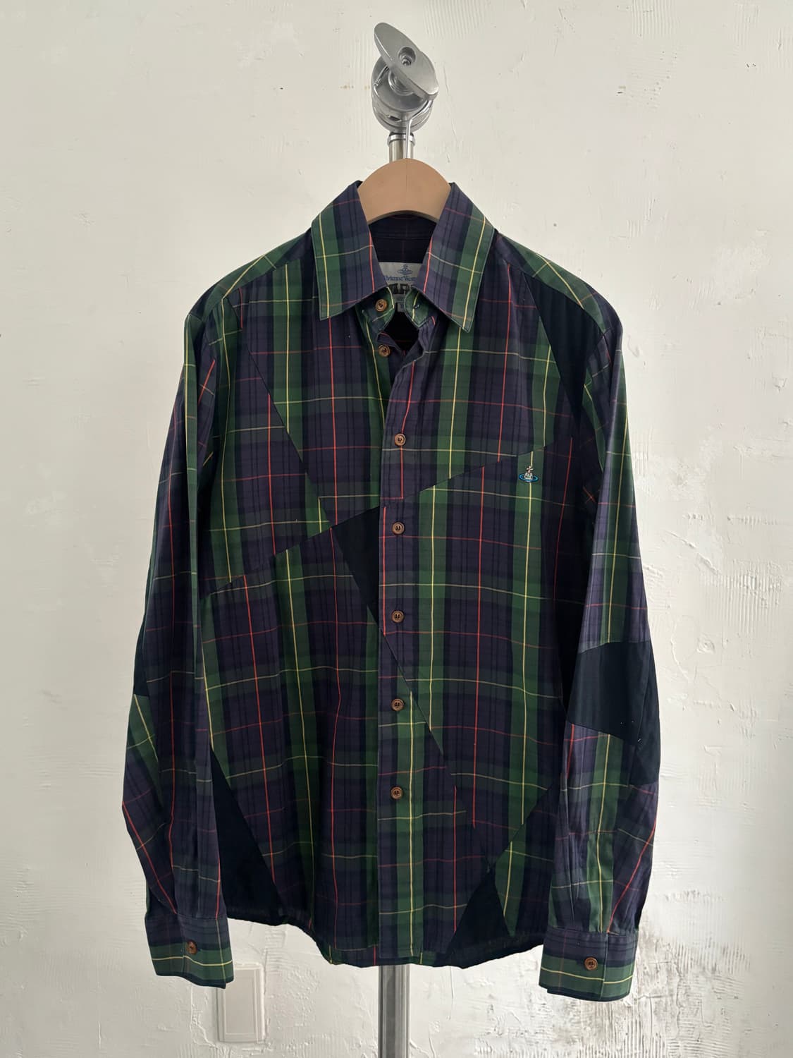 Vivienne Westwood 비비안웨스트우드 맨 로고 타탄체크 셔츠  상품이미지1