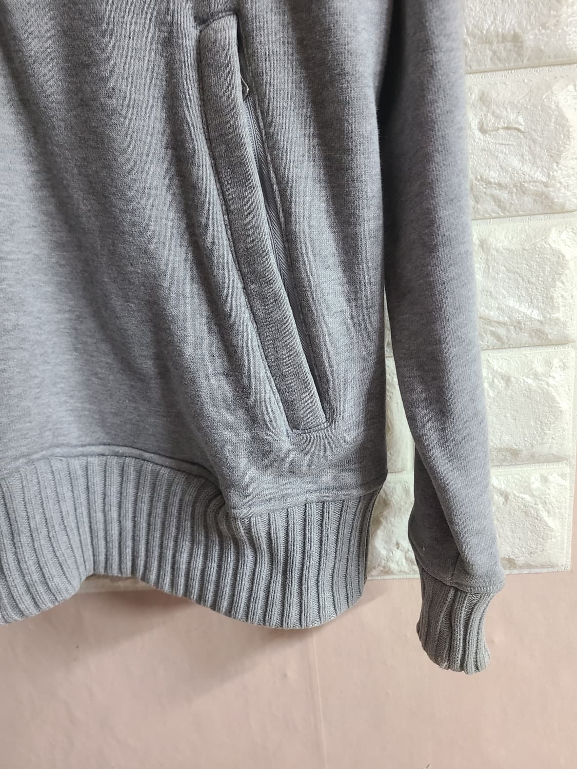 [수57]퀵실버 회색 후드집업(m) 상품이미지3