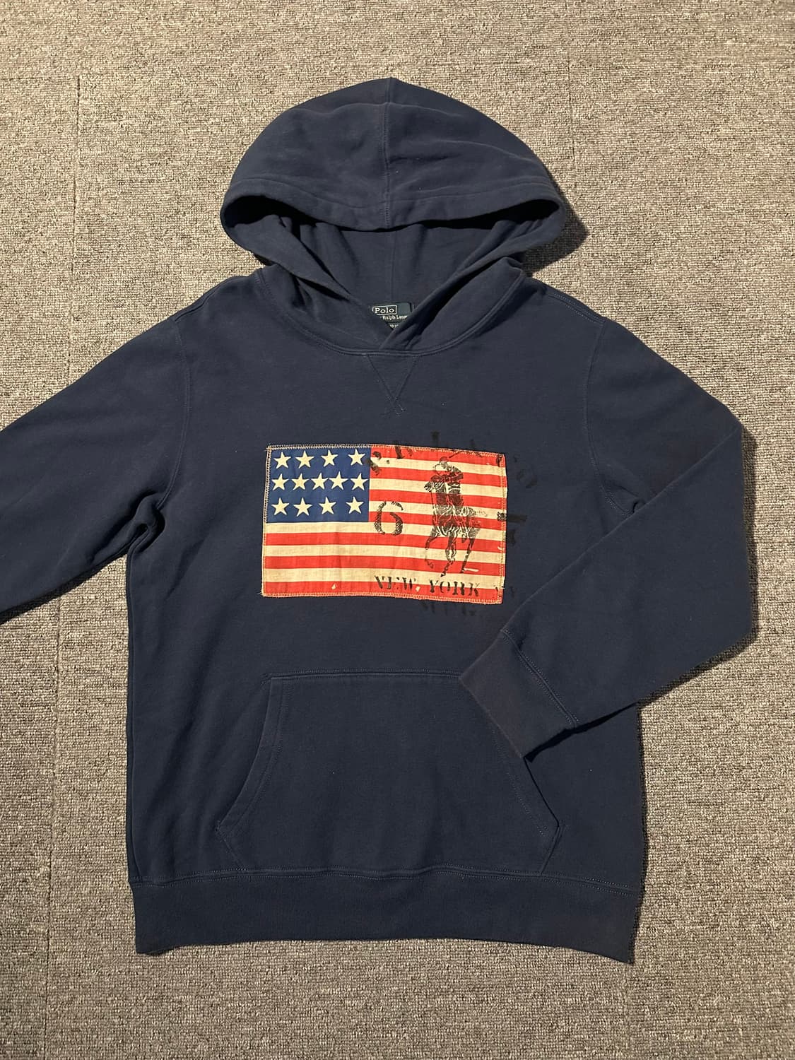 폴로 성조기 후드티 보이즈M (44-55) 상품이미지1