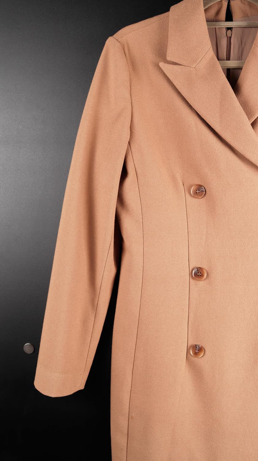 여성 더블버튼 롱코트 상품이미지2