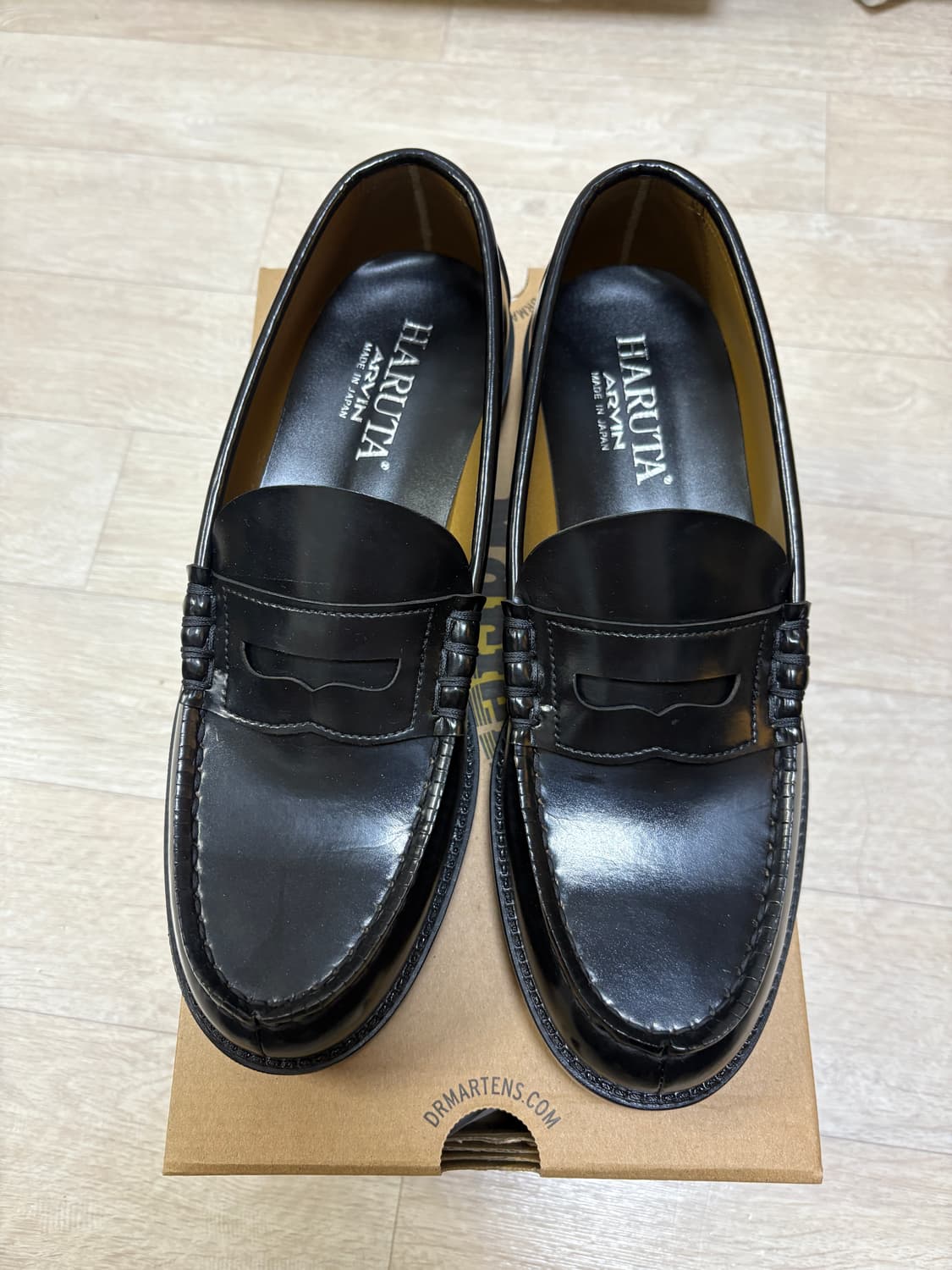 하루타 pu 페니로퍼 블랙 265 새상품 상품이미지1