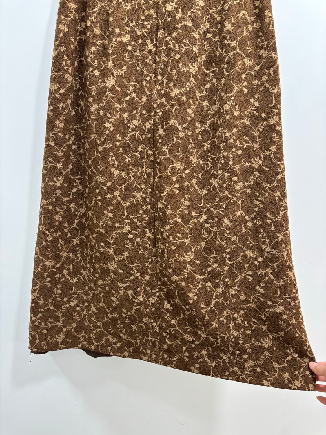 일본 빈티지 브라운 플라워패턴 스커트 치마 상품이미지6