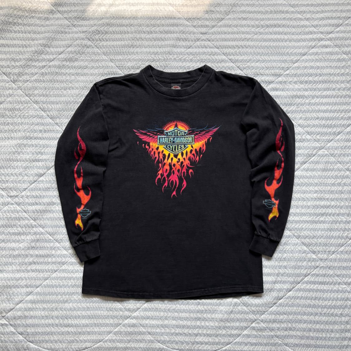 90s 빈티지 할리데이비슨 플레임 롱슬리브 티셔츠 상품이미지1
