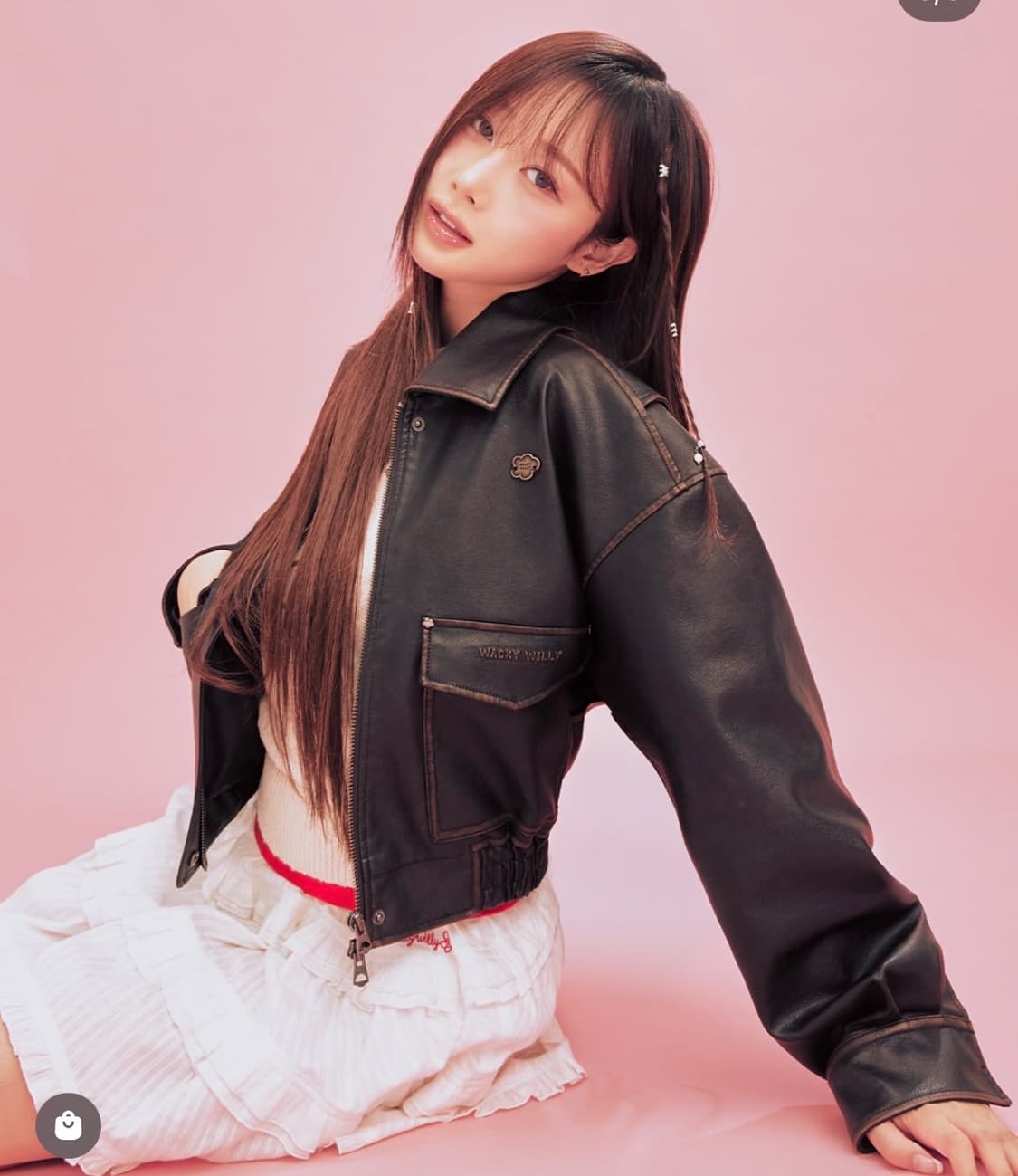 왁키밀리 가죽자켓 + 프릴 스커트 상품이미지1