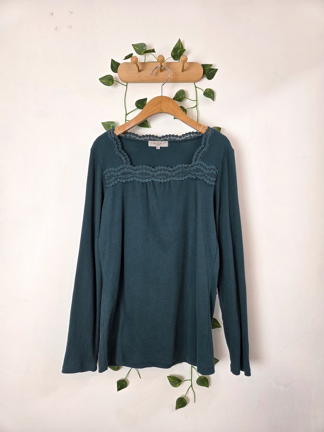 청록 스퀘어넥 슬리브 상품이미지1