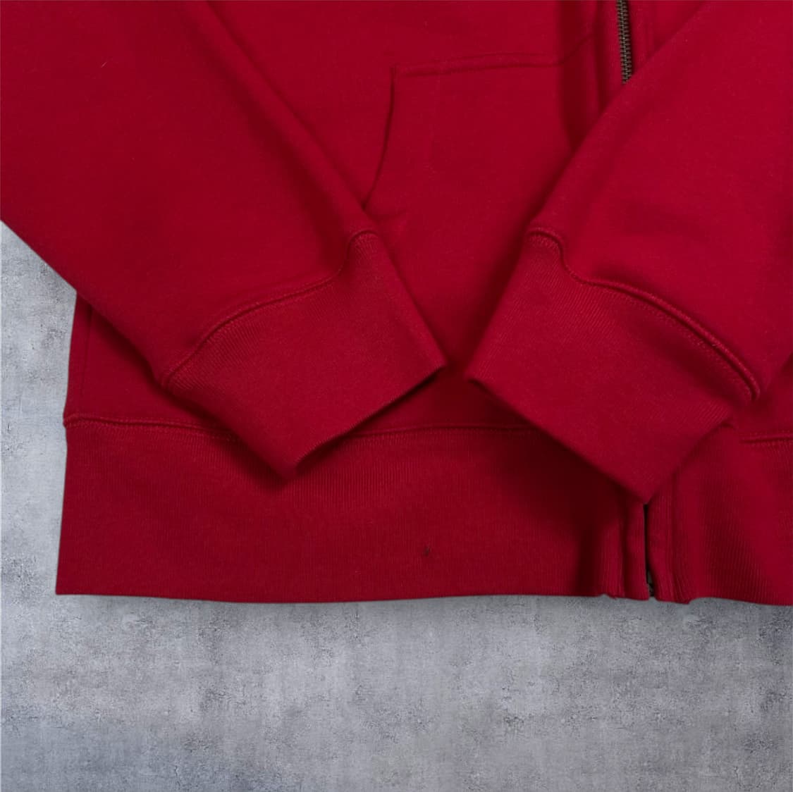 갭 Gap 레드 헤리티지 로고 기모 후드 집업 공용 M 상품이미지4