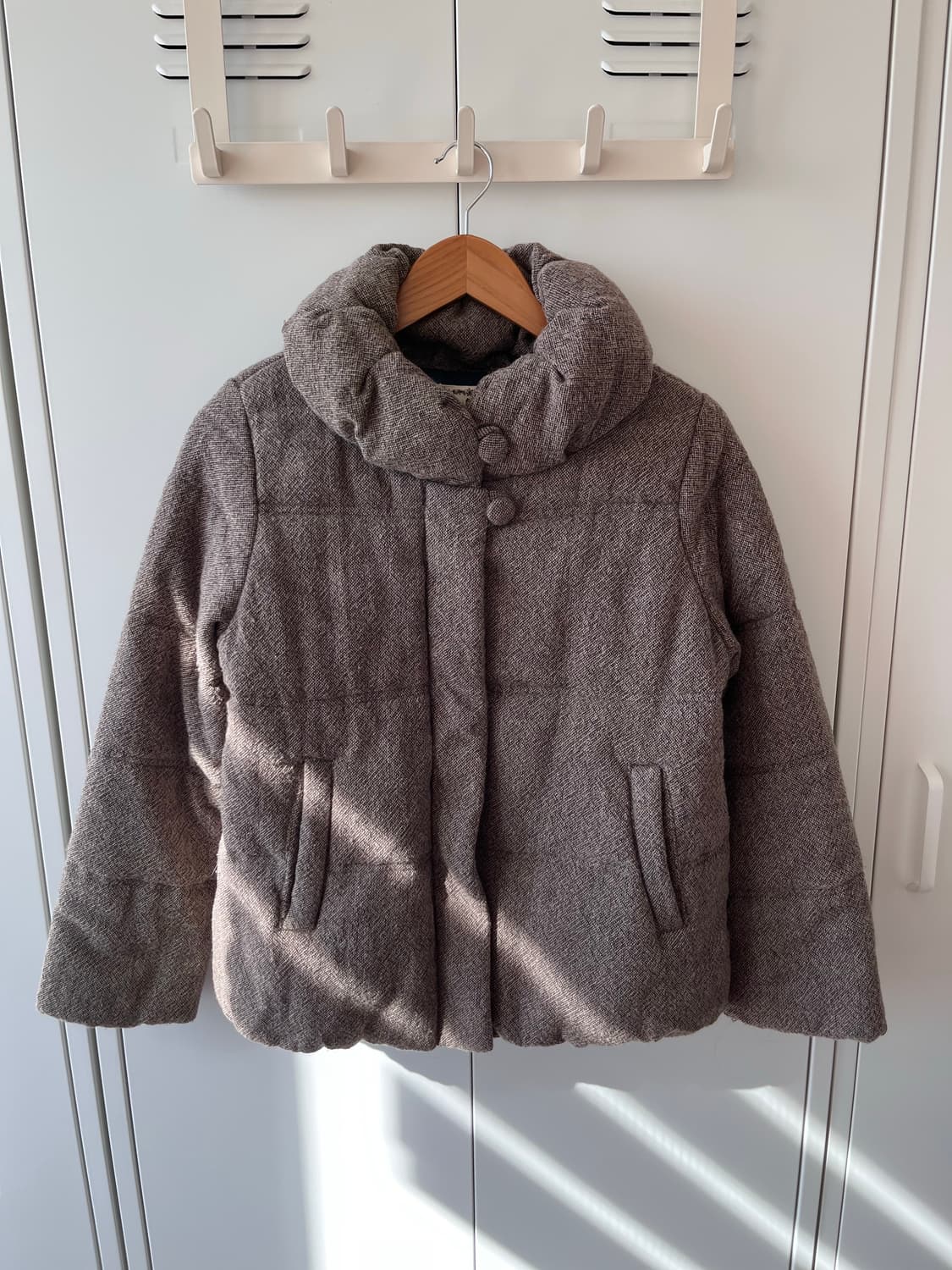 Earth music 얼스뮤직 만두 카라 버튼 패딩 점퍼 상품이미지8