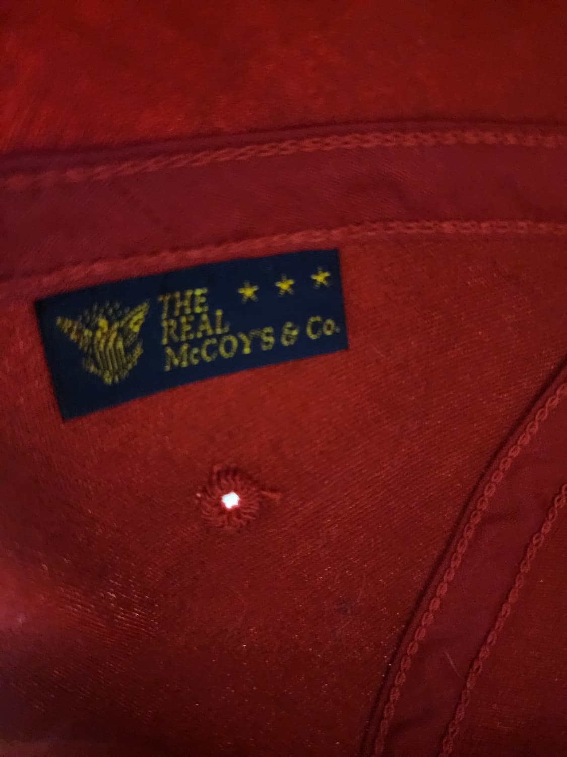 리얼맥코이 레드 볼캡 상품이미지2