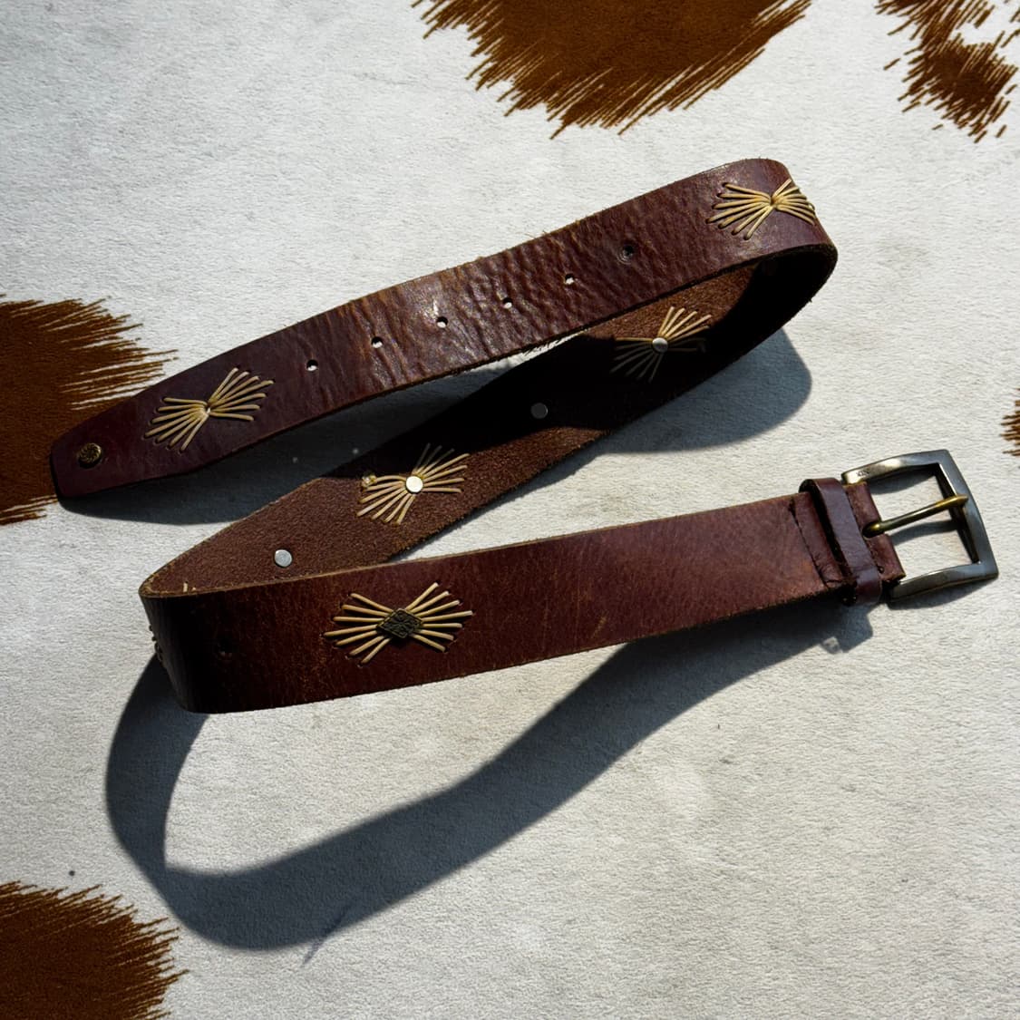 소가죽 웨스턴 벨트 브라운 (OS) 카우레더 상품이미지2