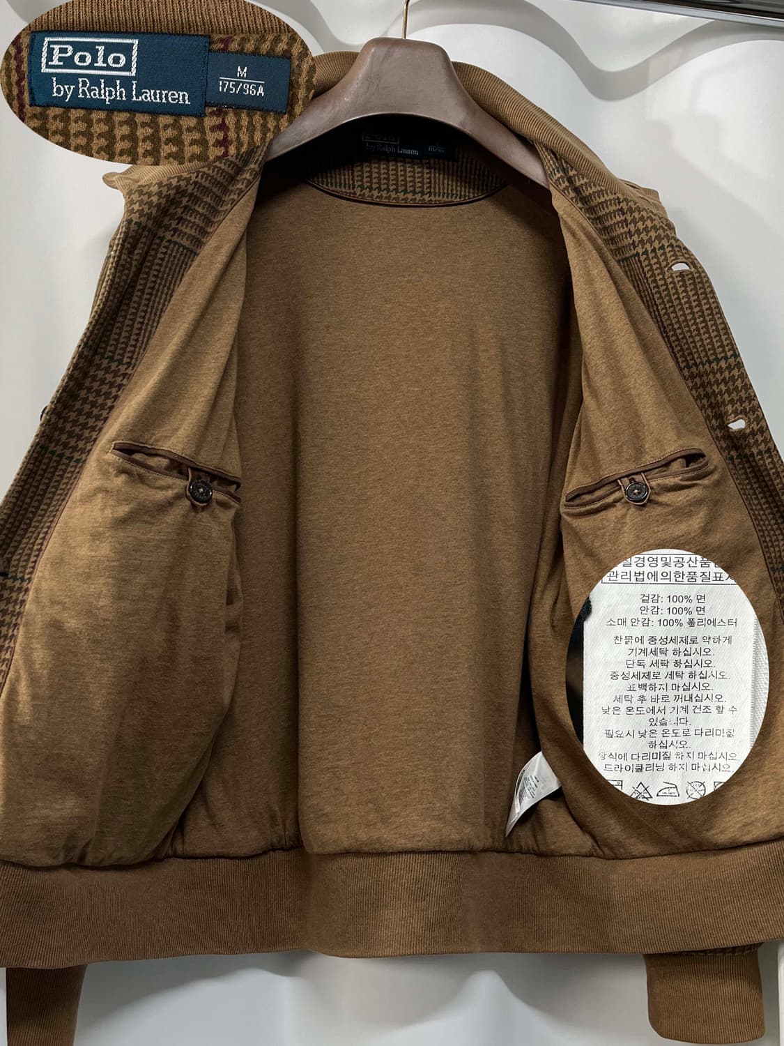 폴로 랄프로렌 글랜체크 A-2 에비에이터 플라이트 봄버 자켓 상품이미지3