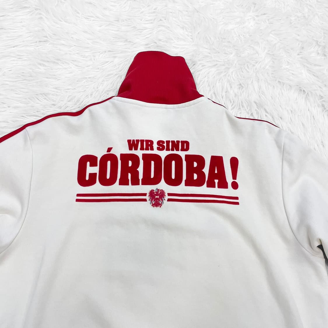 아디다스 오스트리아 코르도바 트랙탑 져지 화이트 레드 상품이미지4