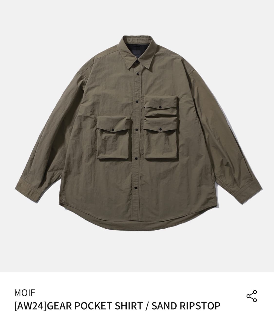 Aw24 모이프 기어 포켓 셔츠 1사이즈 상품이미지1