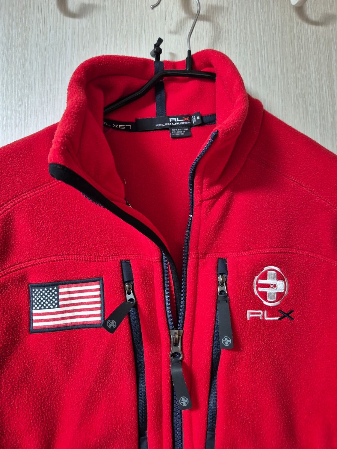 (정품) 폴로 랄프로렌 RLX 성조기 플리스 집업조끼 후리스베스트  상품이미지3