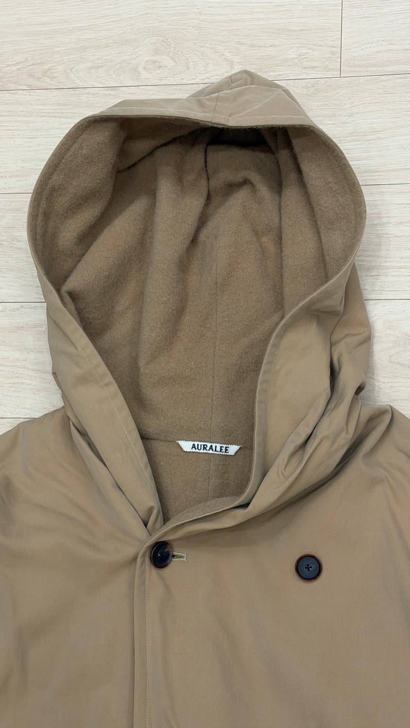 AURALEE 후드 롱 트렌치 코트 상품이미지4