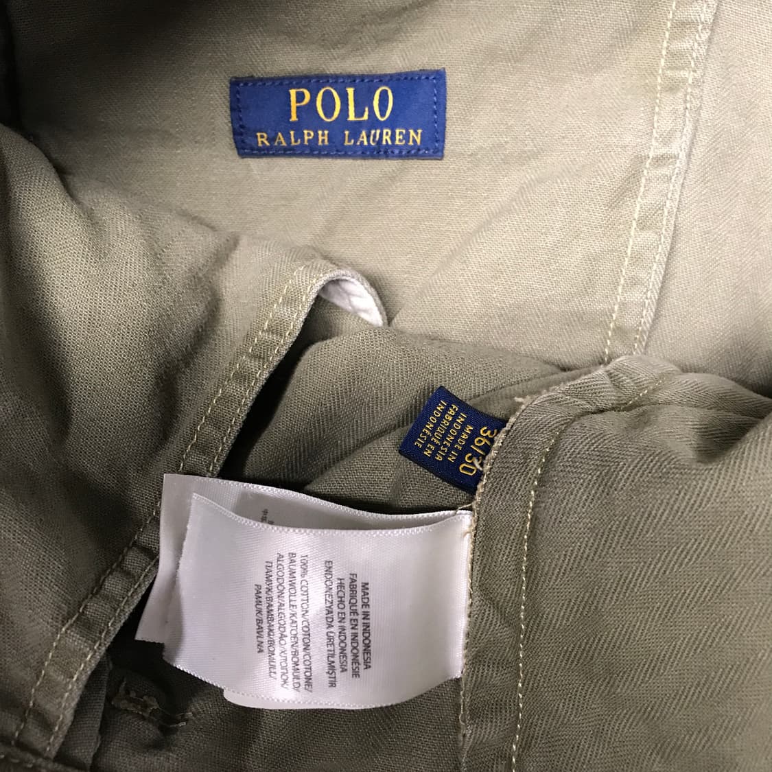 폴로 랄프로렌 코튼 팬츠 카키 36/30 상품이미지5