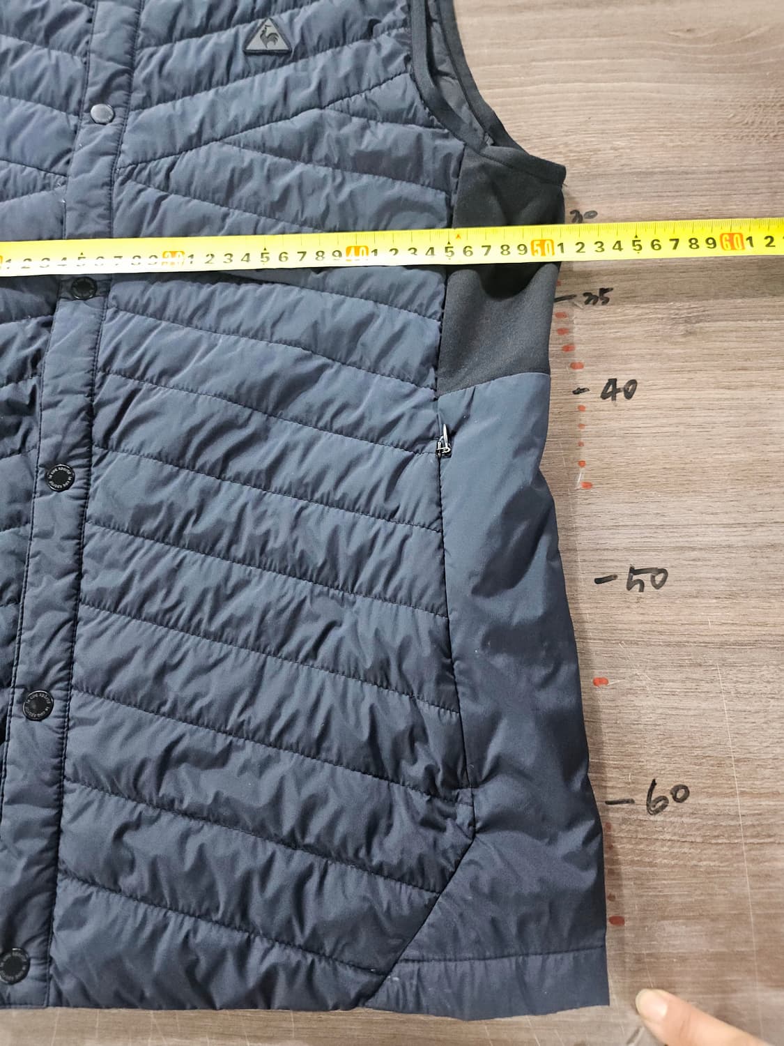 르꼬끄 골프 퀼팅 구스 패딩 조끼 블랙 L  슬림 상품이미지5