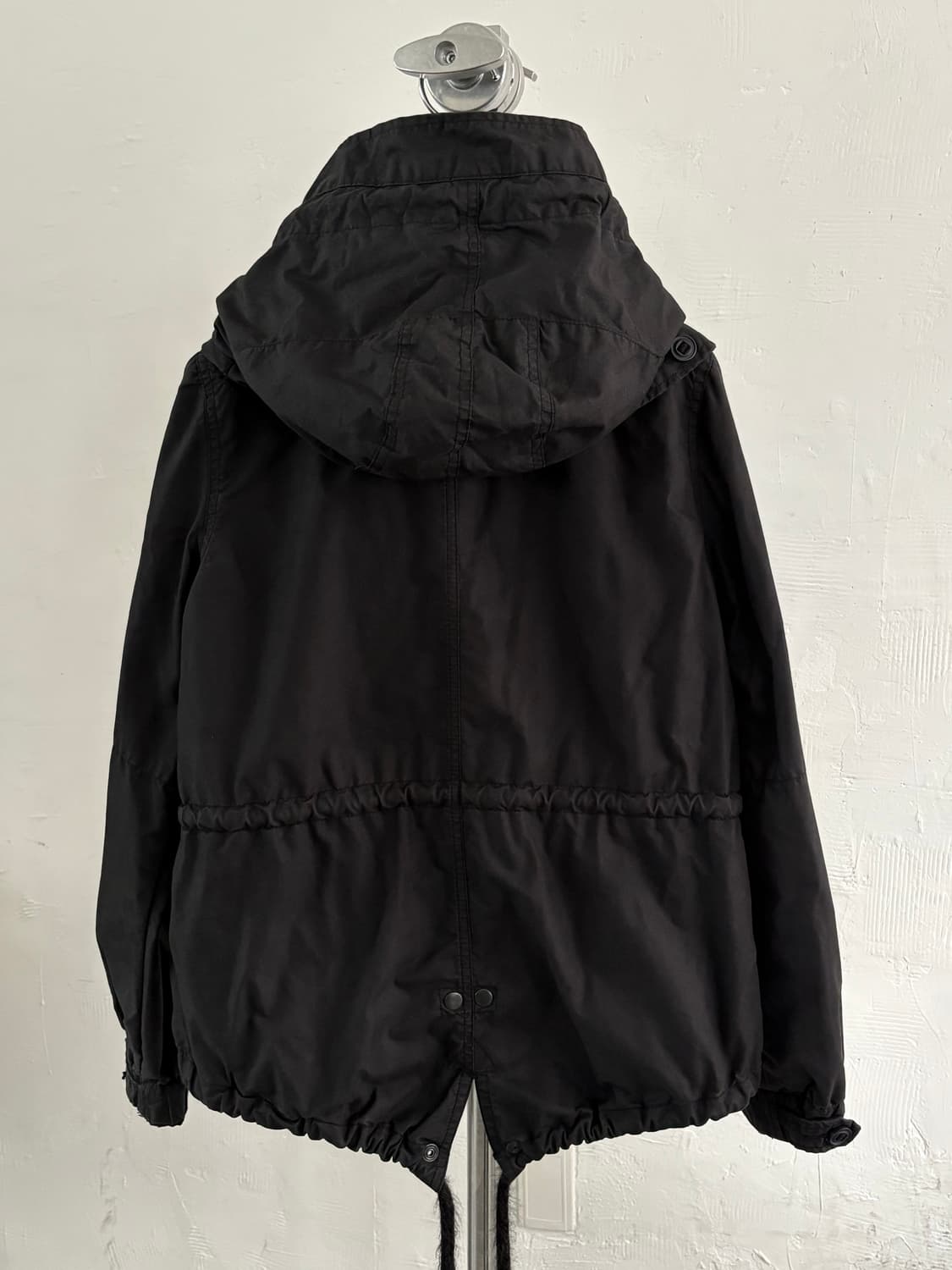 Diesel 디젤 밀리터리 블랙 크롭 후드 자켓 상품이미지3