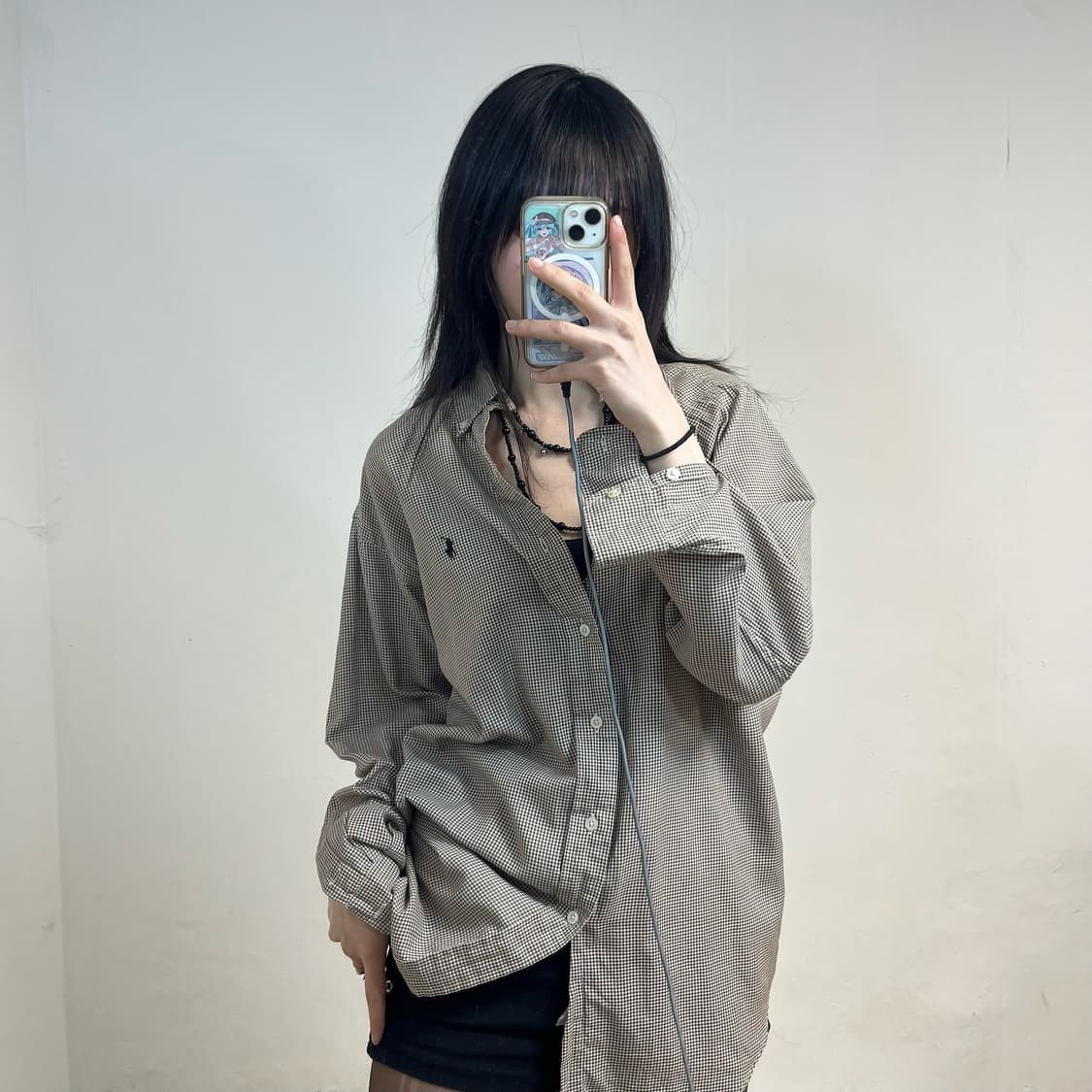 Polo brown check shirt 상품이미지1