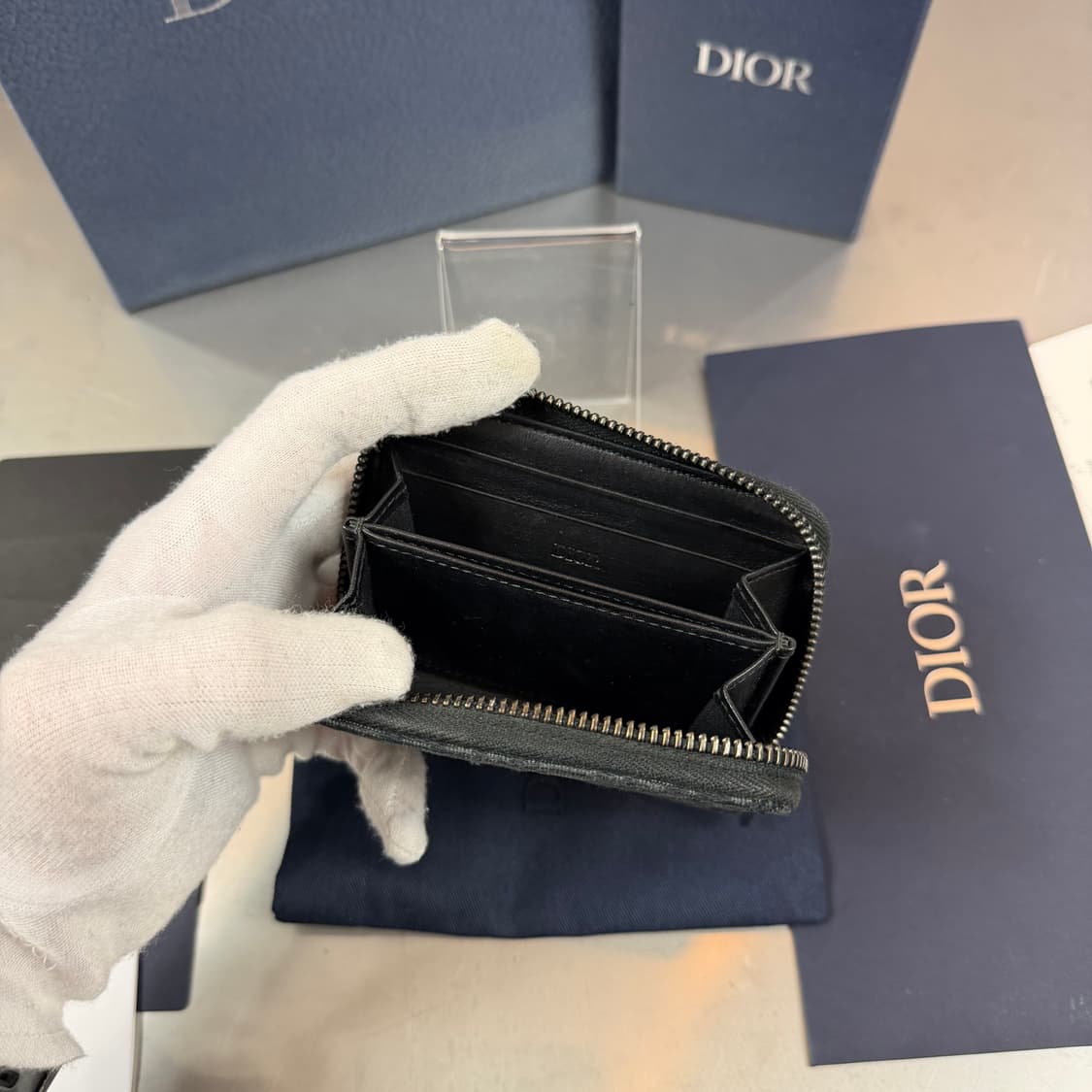 [리오브] 디올 오블리크 자카드 지퍼 코인 카드지갑 상품이미지4