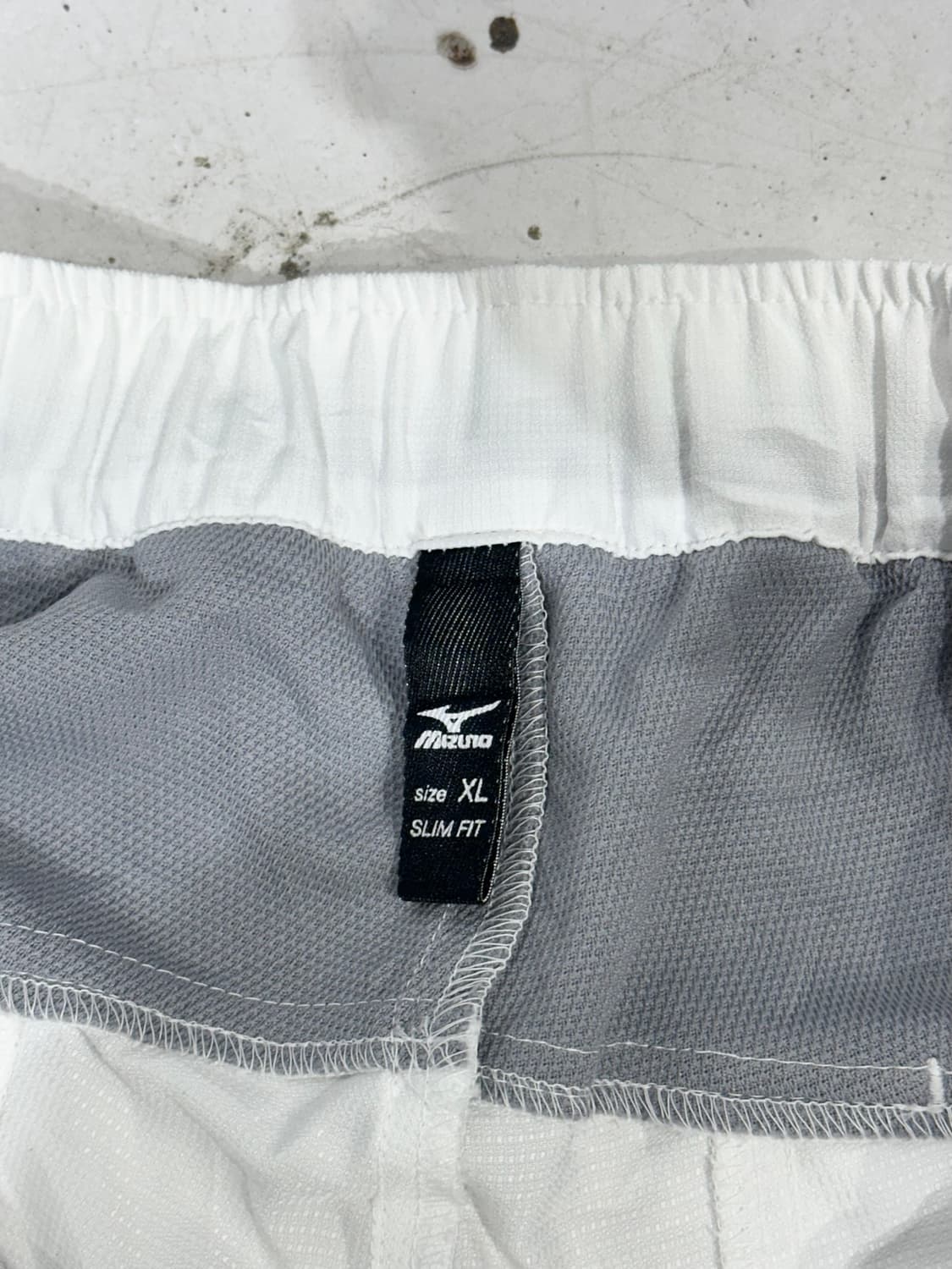 미즈노 화이트 그레이 로고 와이드 팬츠 XL 상품이미지7