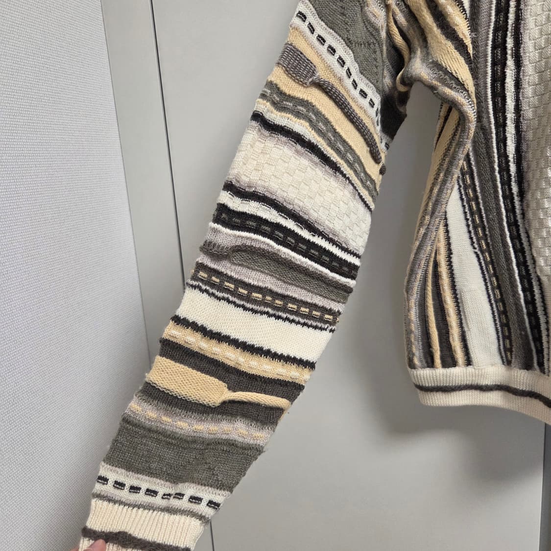 호주산 90s Mulca 퓨어울 케이블 니트 L(100) 상품이미지6