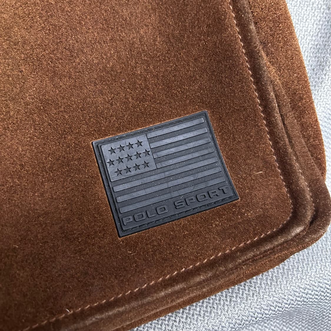 Polo Sports Brown Suede Messenger Bag 상품이미지2