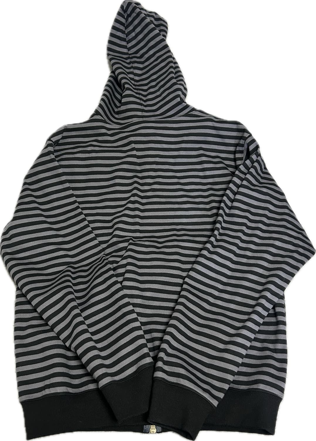 [M] 더콜디스트모먼트 스트라이프 후드집업 차콜블랙 상품이미지5