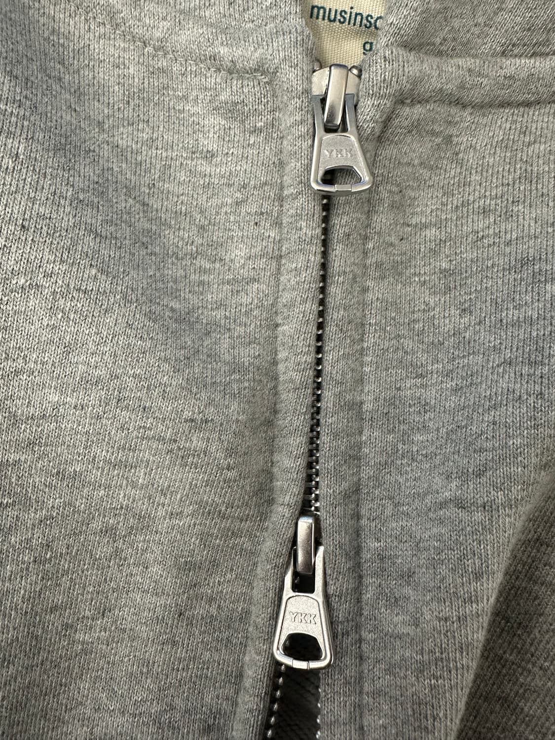 무탠다드 리사이클 후디드 집업(멜란지그레이) 상품이미지4