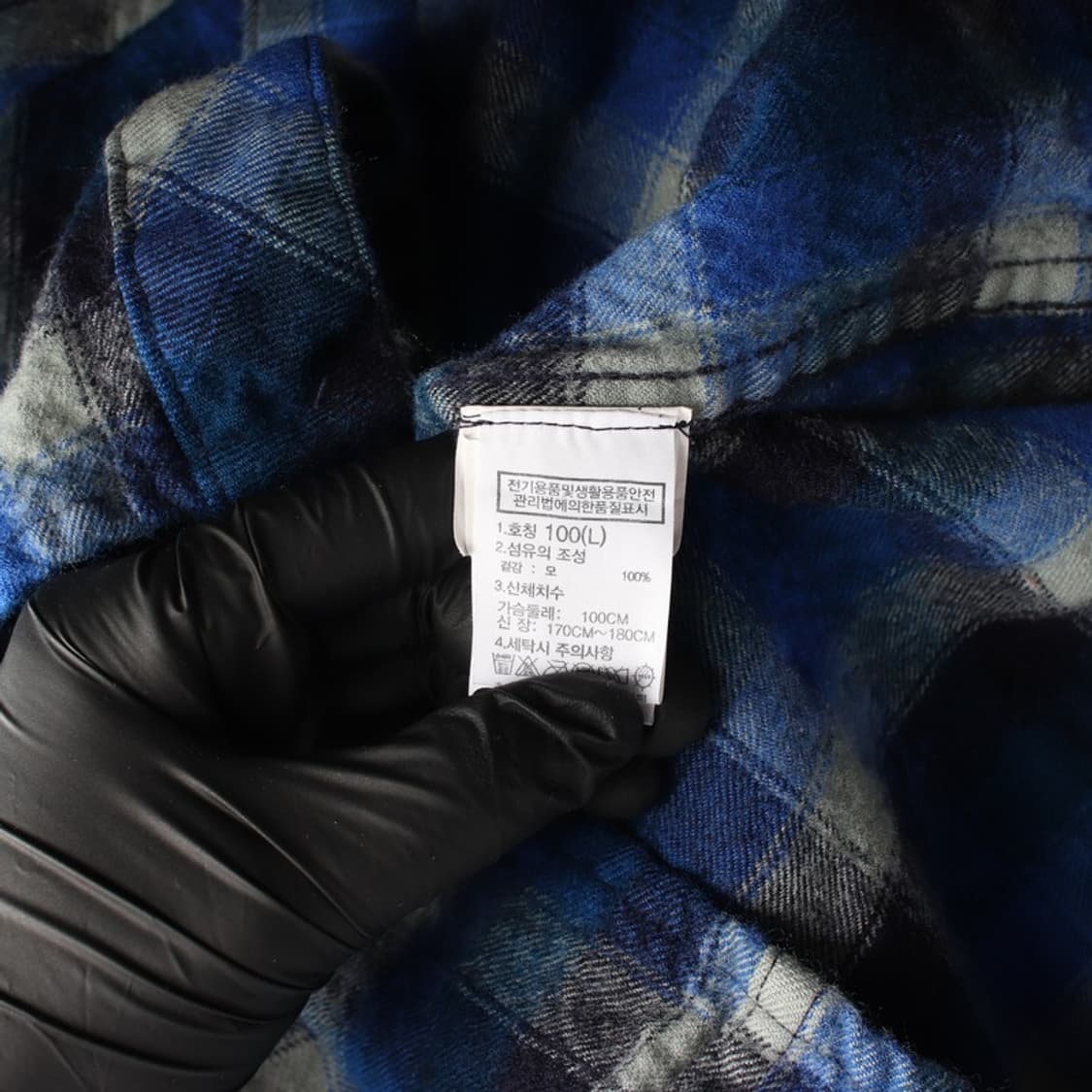 노스페이스 블루 타탄 체크 플란넬 셔츠 L 상품이미지6