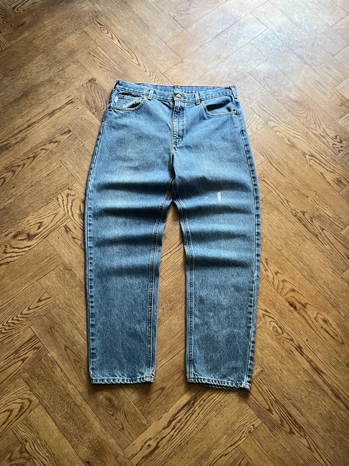 [36]칼하트 USA 빈티지 페인팅 워크 데님 팬츠 상품이미지1