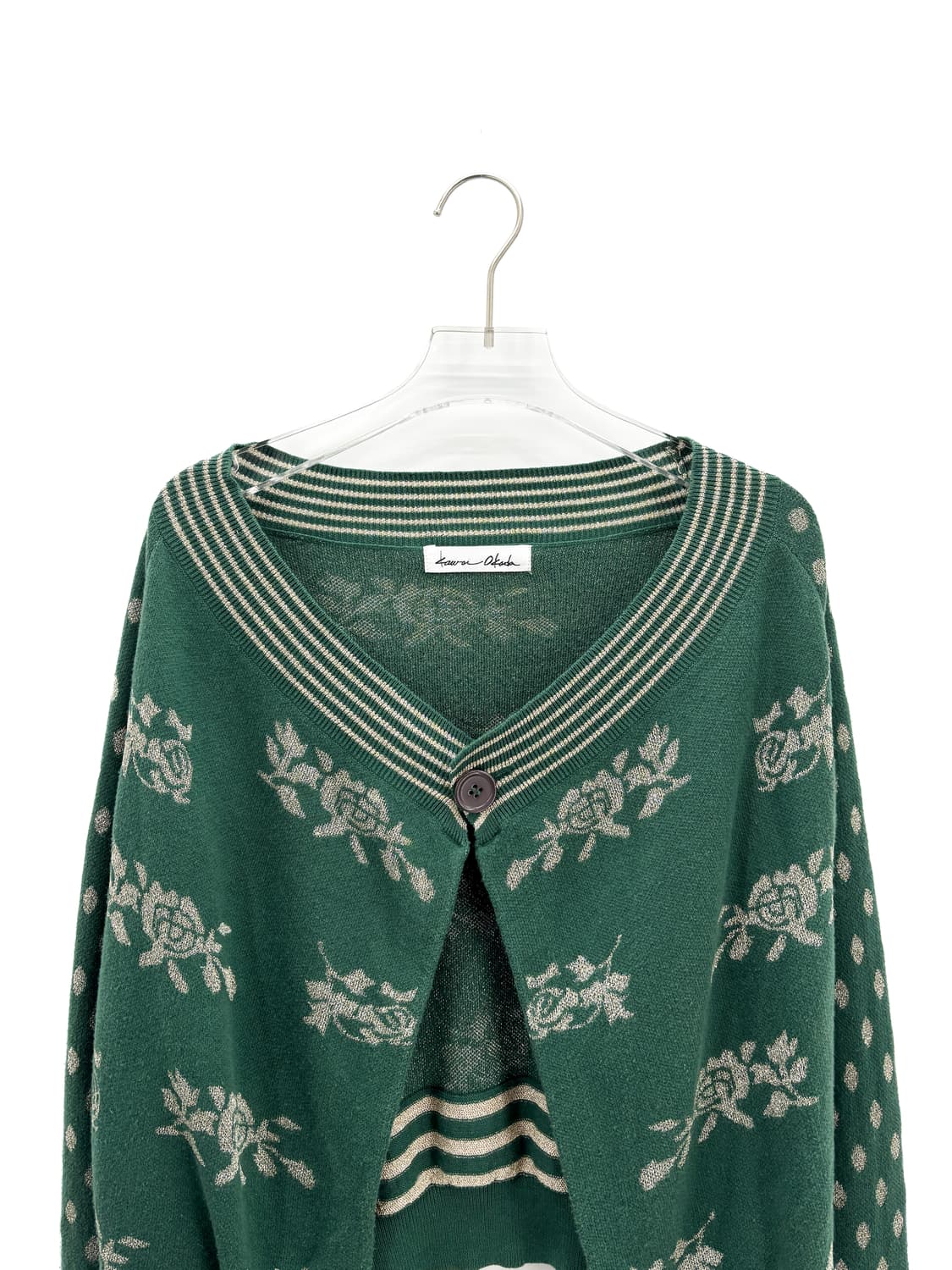 빈티지 메탈릭 로즈 가디건  상품이미지2