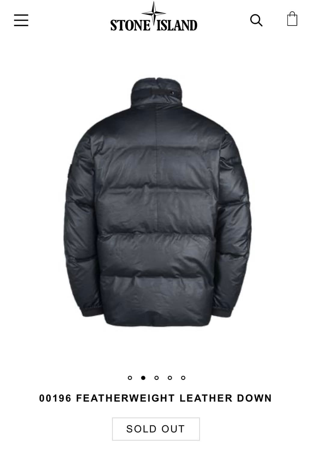 스톤아일랜드 화이트 와펜 레더 양가죽 무스탕 다운 패딩  상품이미지4