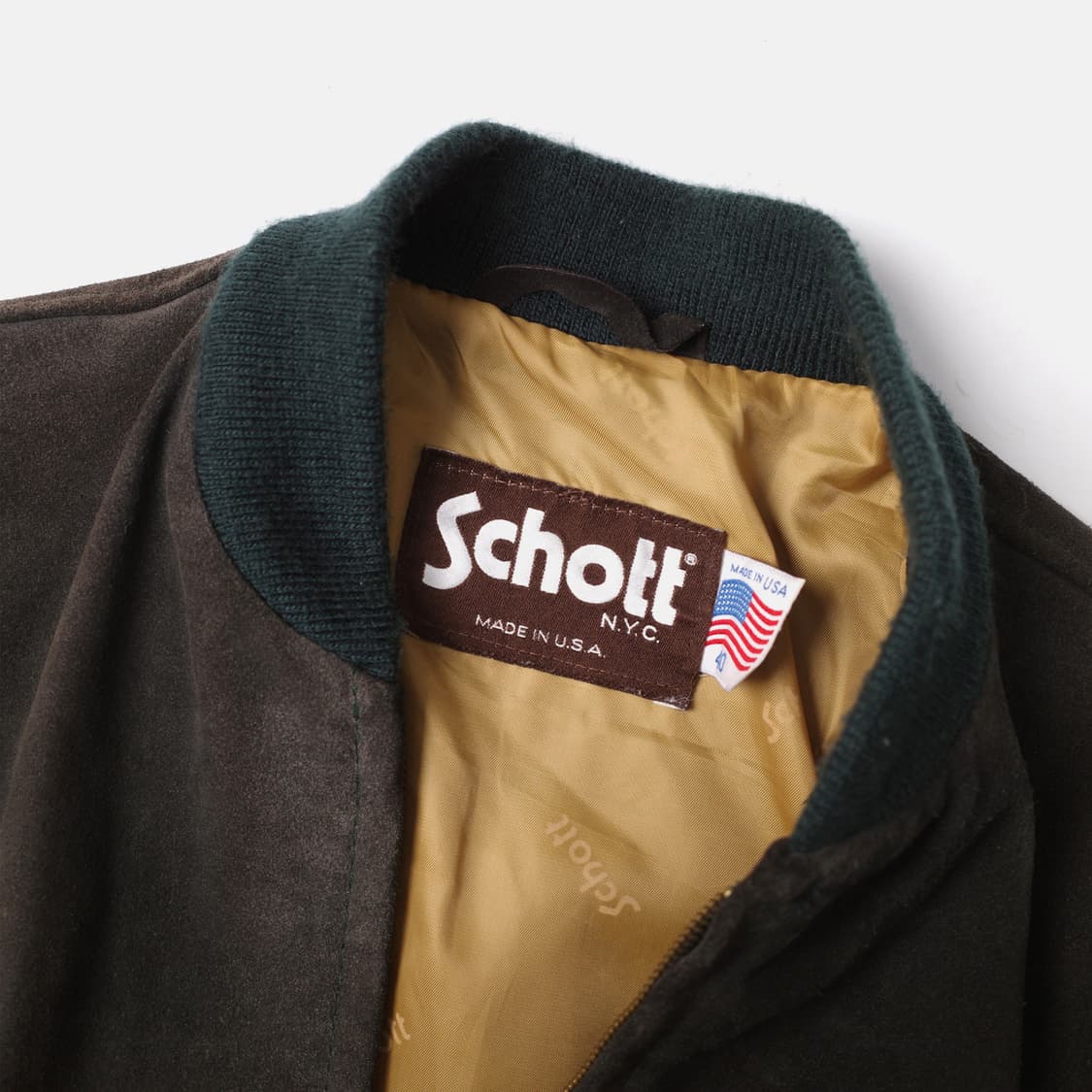 1980's Schott Faded Suede Bomber Jacket 상품이미지9