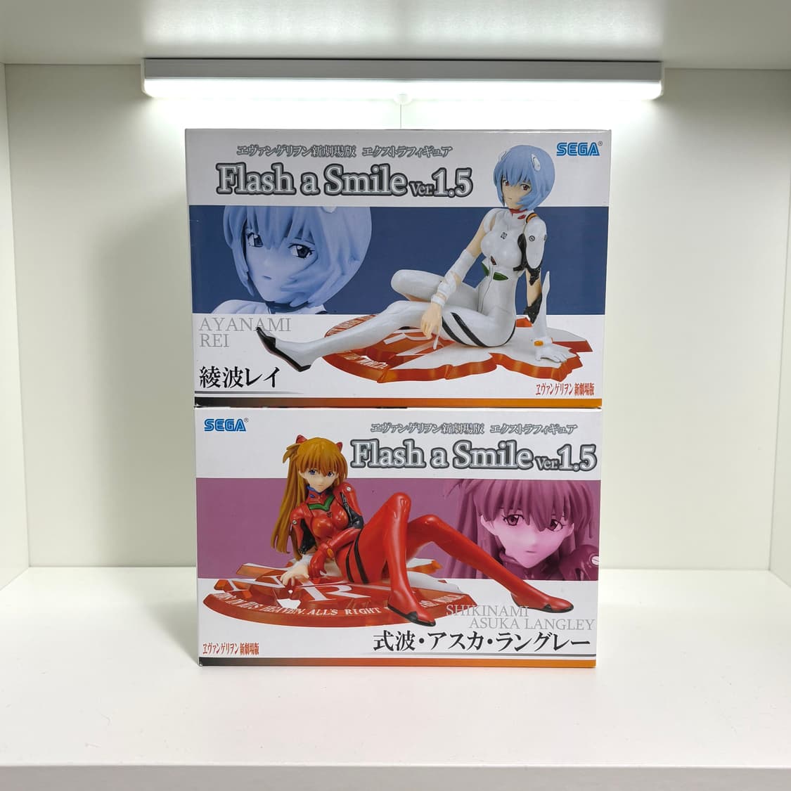 (미개봉) 에반게리온 flash a smile 레이 아스카 피규어 상품이미지1