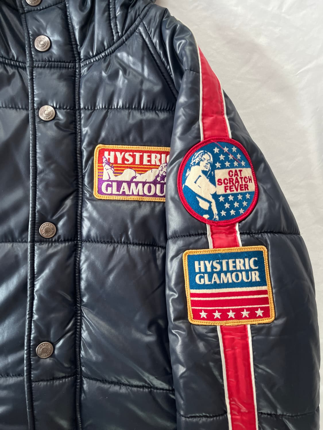 히스테릭 글래머 아카이브 히스걸 로고 패치 후드 패딩 다운 점퍼 상품이미지4
