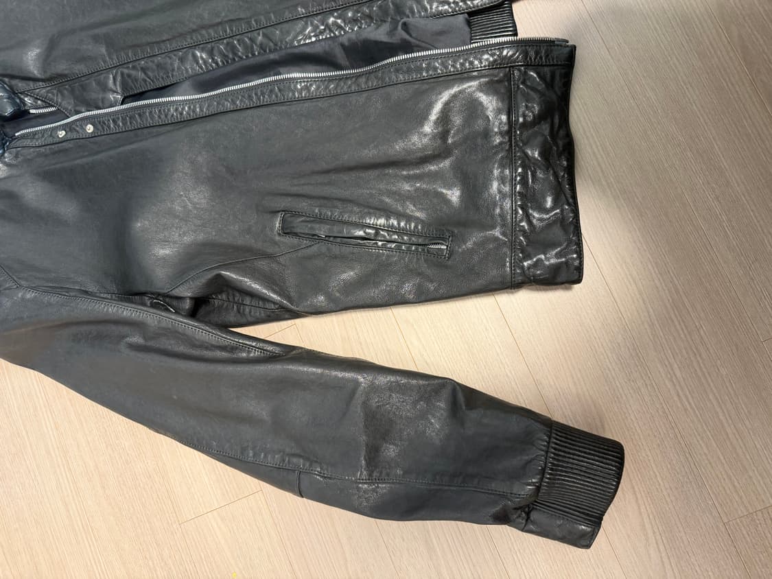 AND Z 웨스턴 무드 2WAY 램스킨 양가죽 바이커 레더 자켓 is 상품이미지3