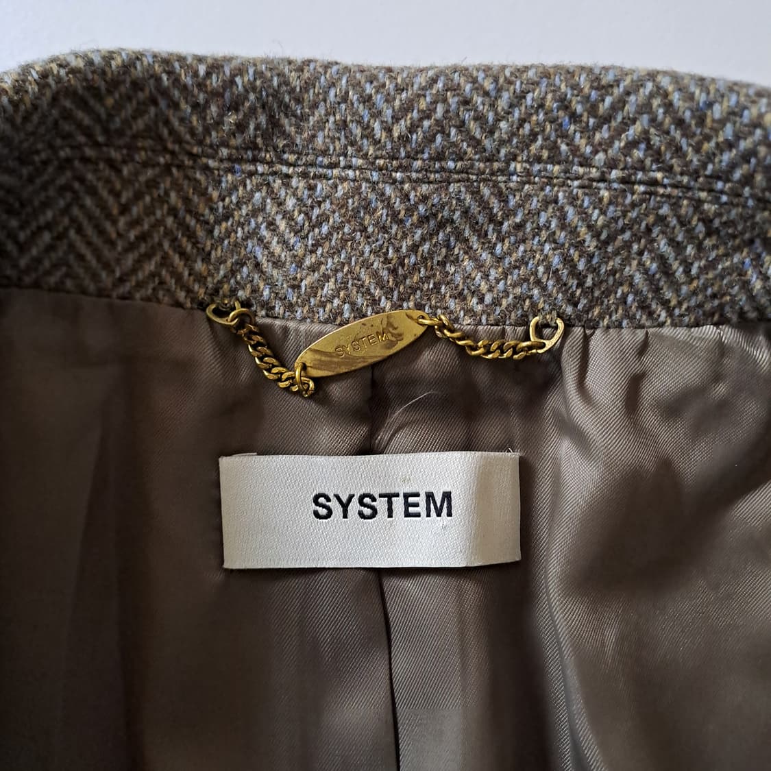 (여성 택포) 시스템 23FW 헤링본 자켓 82-94-160 B630 상품이미지8