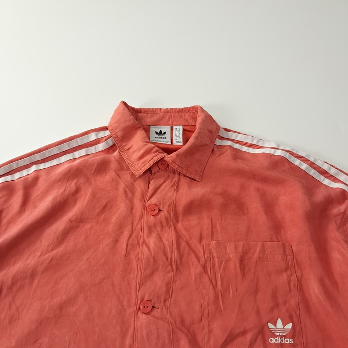 CK373 XL 아디다스 90s 오리지널 빈티지 핑크 셔츠 남방 상품이미지2