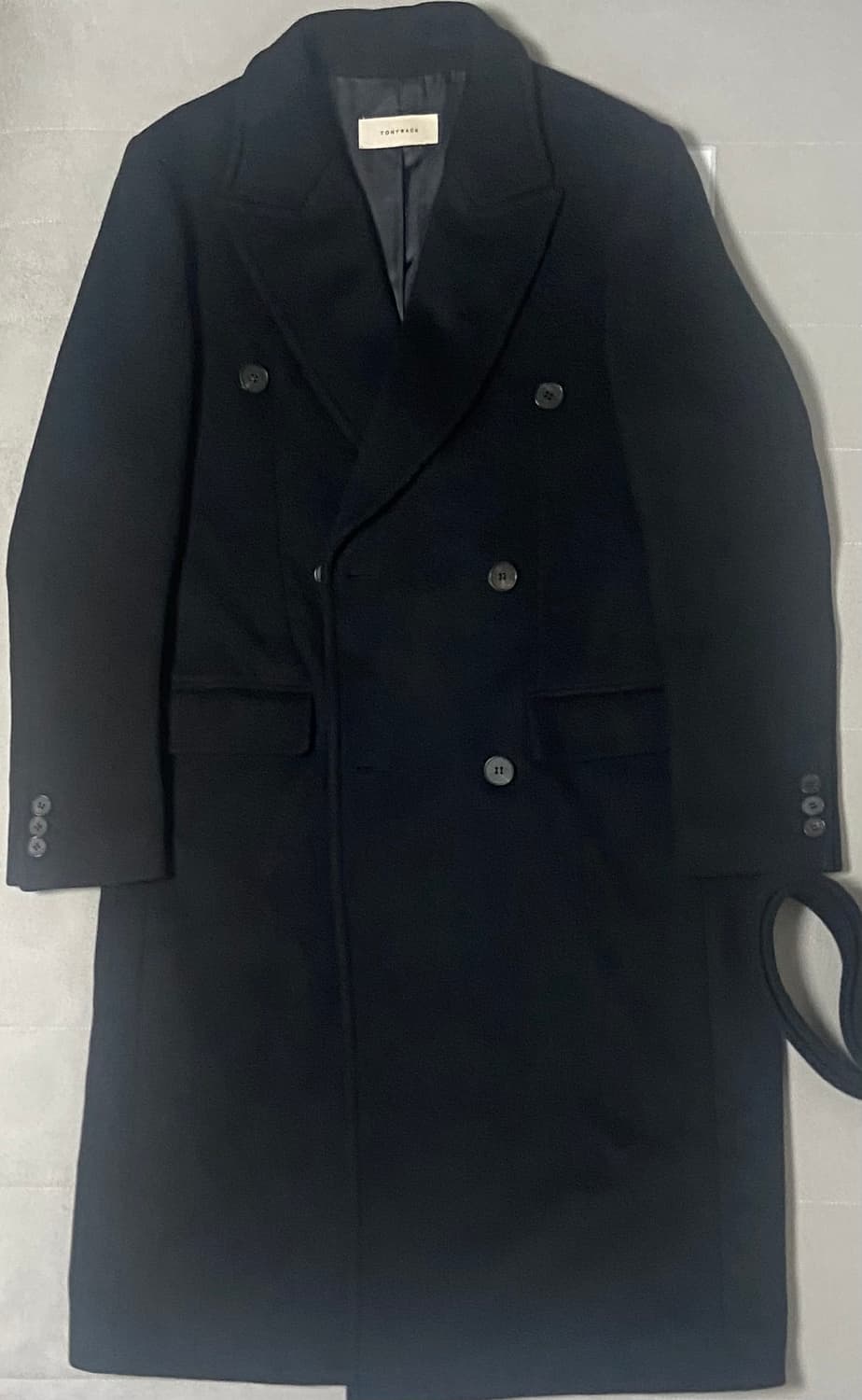 토니웩 더블 브레스티드 벨티드 코트 m 상품이미지2